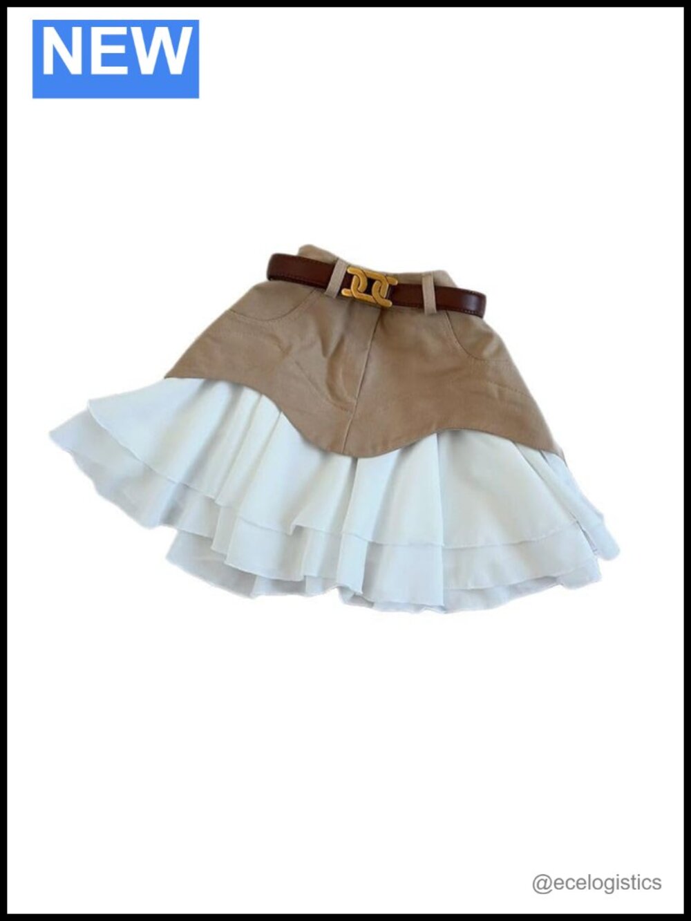 Women's Pleated Mini A-Line High Waist Fluffy Patchwork Slim Fit Short Skirt